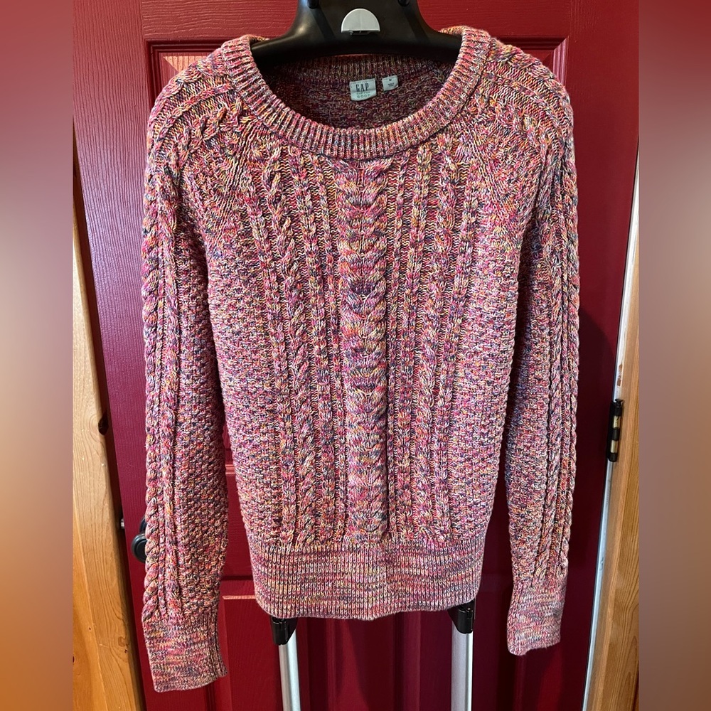 GAP Multicolor Cable Knit Sweater